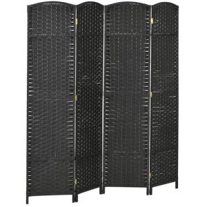 HOMCOM Biombo de 4 Paneles 160x170 cm Separador de Ambiente…