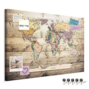 murando - Mapamundi con tablero para clavar chinchetas 120x…