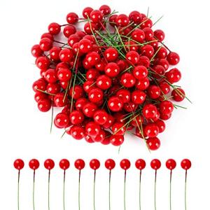 AWAVM 150 Mini Bolas Decorativas de Bayas Rojas de Navidad,…