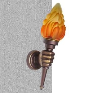 Moreeulsi 48.5cm Lámpara De Pared Con Forma De Antorcha Cre…