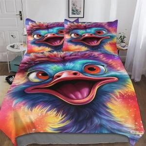 PPZYY Juego de ropa de cama 3D de avestruz, 3 piezas, micro…