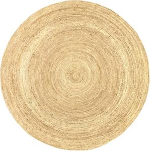 COSHANO Alfombra de Yute Color Natural Redonda, Alfombra 10…