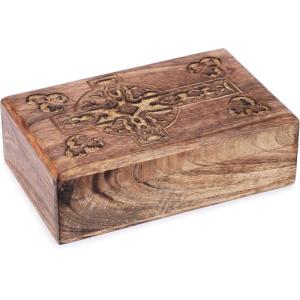 Ajuny Caja de Almacenamiento de Joyas Decorativa de Madera…