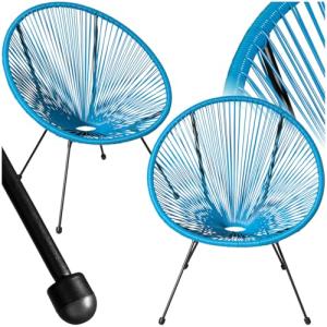 tectake® Conjunto de 2 Sillas Jardín Exterior Estilo Acapul…