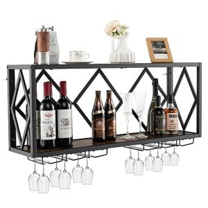 KOMFOTTEU Botellero de Pared, Estante de Vino Decorativo co…