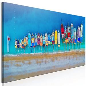 murando Cuadro en Lienzo Playa Mar 150x50 cm 1 Parte Impres…