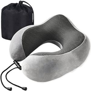 Almohada de Viaje,Cojin Cuello de Espuma de Memoria Portáti…