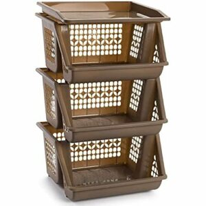 Acan Tradineur - Pack 3 cestas apilables Multiusos 58 x 38…