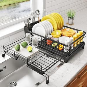 SAYZH Escurreplatos, Escurridor de Platos Extensible con So…