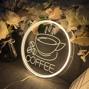 Letrero de neón COFFEE, 30 * 30cm Letrero LED 3D Grabado Lu…