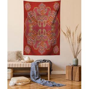 ABAKUHAUS Mandala roja Tapiz, Paisley del persa, Decoración…