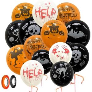 Decoraciones Globos de Halloween, 50 piezas 12 Pulgadas Glo…