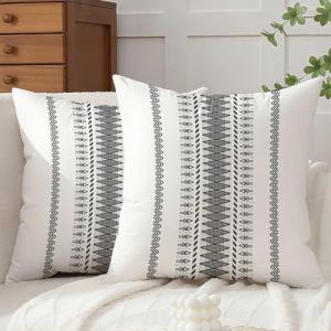 Avalune Fundas de Cojines 50x50 Gris Boho Decorativas Otoño…