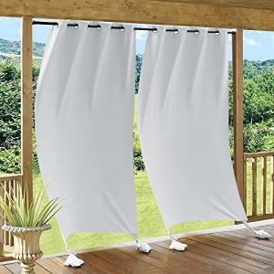 PONY DANCE Cortinas Impermeable para Pergolas de Exterior C…