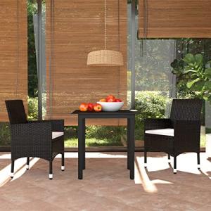 MOONAIRY Set de Comedor de jardín 3 pzas y Cojines, Muebles…