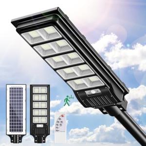 Farola Solar LED de 500W con Mando a Distancia | Luz de Seg…