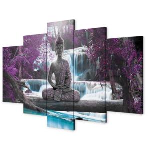 murando Cuadro en Lienzo Buda 200x100 cm 5 Piezas Grande Cu…