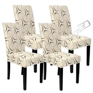 SOMYTING Juego de 4 Fundas Sillas de Comedor Fundas Imperme…
