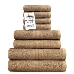 CityComfort Juego Toallas Absorbentes, Pack de 8, 100% Algo…