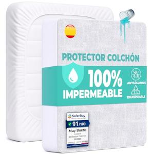 Protector Colchón 70x140 cm Funda Colchón Impermeable de Al…