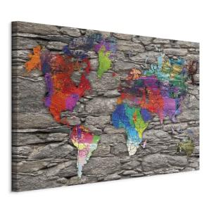 murando Cuadro en Lienzo Mapa del Mundo 60x40 cm Impresión…