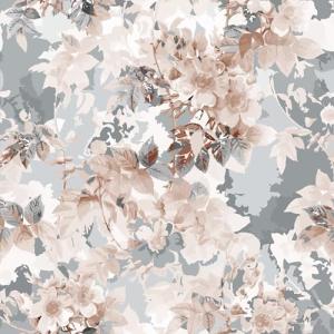 VEELIKE Papel Pintado Flores Gris Rosa Acuarela Papel Autoa…