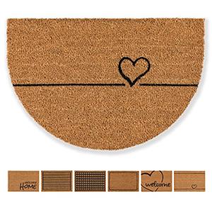 Carpido Felpudo de Coco Diseño líneas de corazón Semicircul…