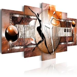Cuadros B&D XXL - Cuadro en Lienzo Abstracto 150x75 cm 5 pi…