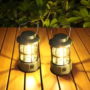 2 Piezas Lámpara de Camping LED a Pilas, Farol Camping 3 Mo…