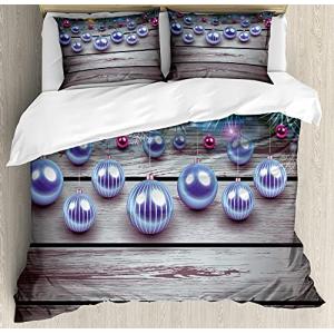ABAKUHAUS Navidad Funda Nórdica, Ramas Vivos en Madera, Dec…