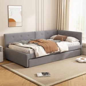 Moimhear Cama de día 90 x 200 cm, cama de día con cama pleg…