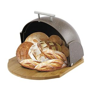 Maestro MR-1678-BR Panera de Mesa para Guardar Pan, Tapa De…