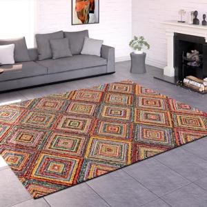 Paco Home Alfombra Salon De Habitacion Pelo Corto Motivo Et…