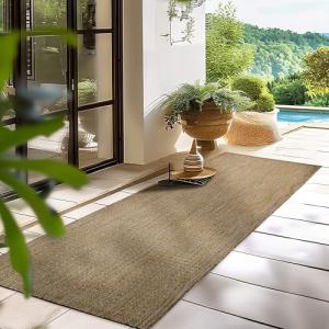 HomebyHome Alfombra de Exterior de Tejido Plano, Resistente…