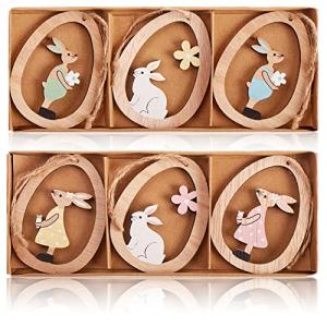 COM-FOUR® 6X Adornos Decorativos de Forma conejitos Dentro…