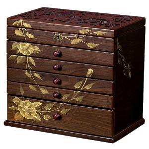 Xloverise Joyero de madera pintado a mano, organizador de j…