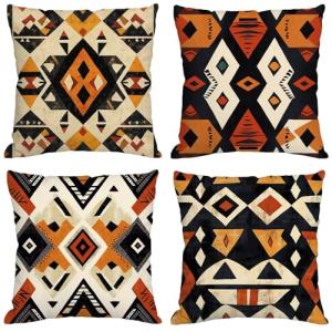 Retro Cojines Exterior Impermeable Lino Fundas Cojines 80x8…