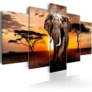murando Cuadro en Lienzo Africa Elefante 200x100 cm Impresi…