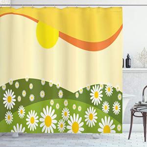 ABAKUHAUS Naturaleza Cortina de Baño, Flor de la Margarita…
