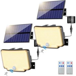 nipify Focos Exterior Solares, 310 LED Luz con Sensor de Mo…