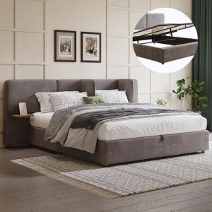 Moimhear Cama tapizada de 180 x 200 cm, cama de matrimonio,…