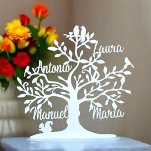 JR Maderas Arbol de la Vida Personalizado con Caja Regalo p…