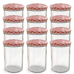 Oputec 24 tarros de 440 ml con tapa de rosca TO 82 a cuadro…