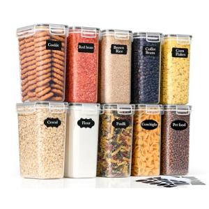 GoMaihe - Juego de 10 tarros de 2 litros: tarros herméticos…