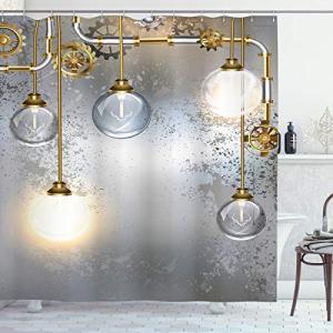 ABAKUHAUS Industrial Cortina de Baño, Steampunk Antiguo, Ma…