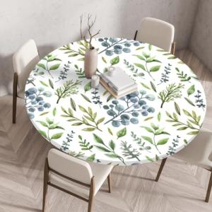Chickwin Manteles de Mesa Impermeable Redondo Lavable, Mant…
