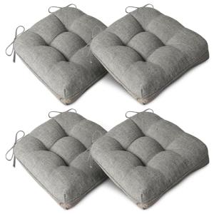 AddGrace Juego de 4 cojines extra gruesos para sillas de co…