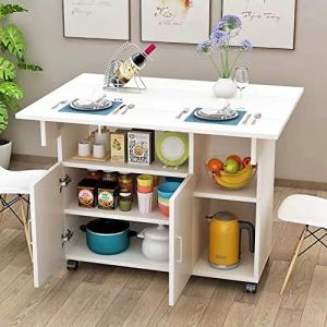 BAKAJI Mesa de Cocina, ingeniería Madera, Color Blanco, 80x…