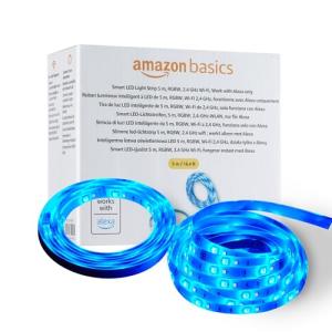 Amazon Basics - Tira de luz LED inteligente de 5 m, RGBW, w…