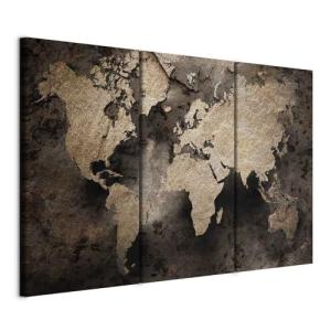 murando - Cuadro en Lienzo Mapamundi 135x90 3 piezas - Impr…